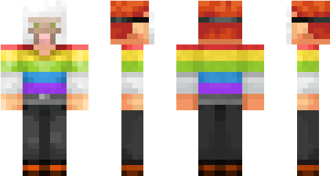 Minecraft Rainbow Sheep Skin (500x256), Png Download