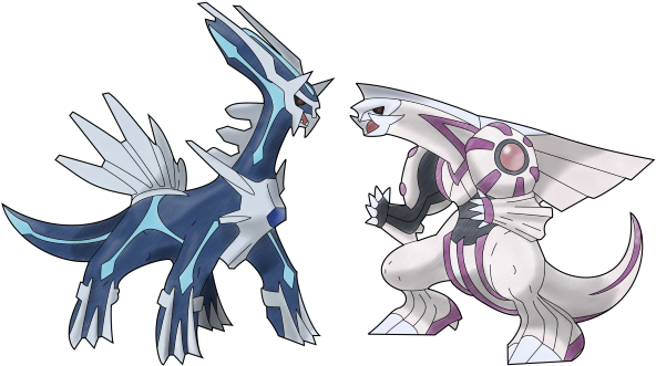 Dialga And Palkia From Pokemon Diamond And Pearl - Pokemon Palkia (600x343), Png Download