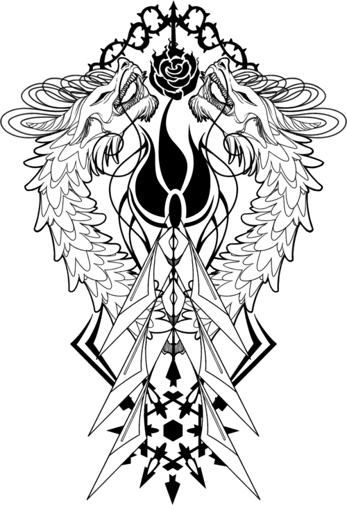 Image - Yang Xiao Long Tattoo (500x727), Png Download