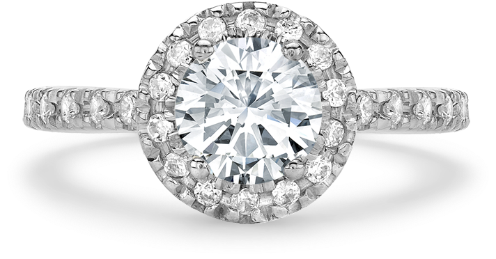 The Shared Prongs Are Also Used For Cluster Rings Where - Engagement Ring (800x800), Png Download