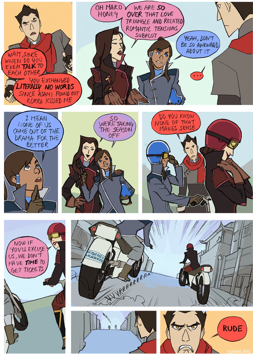 The Legend Of Korra - Asami And Korra Fanart Comic (937x1285), Png Download