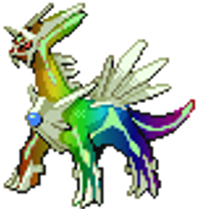 Rainbow Dialga - Pixel Art Pokemon Dialga (420x420), Png Download