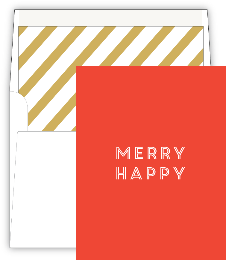 Bright Red Folded Holiday Card - Envelope (1000x1000), Png Download