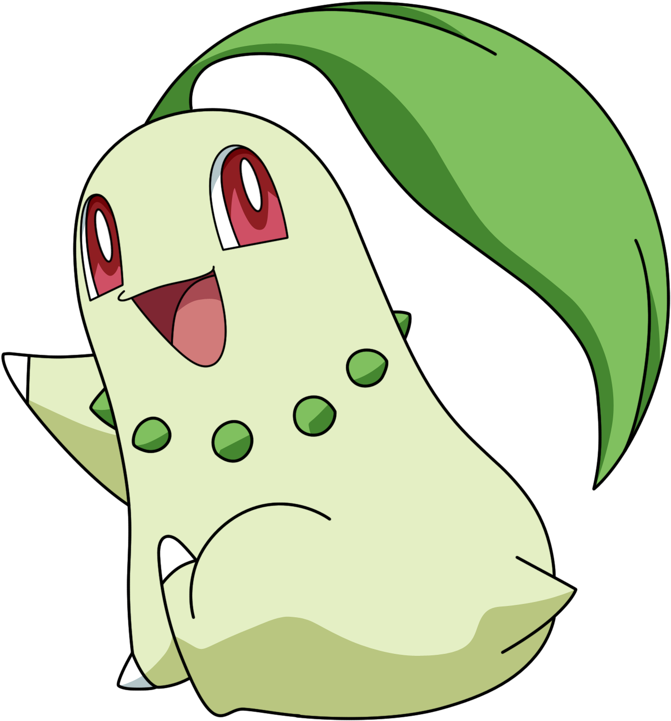 Chikorita By Kizarin-d5djrzk - Pokemon Grass Type Name (1400x1500), Png Download