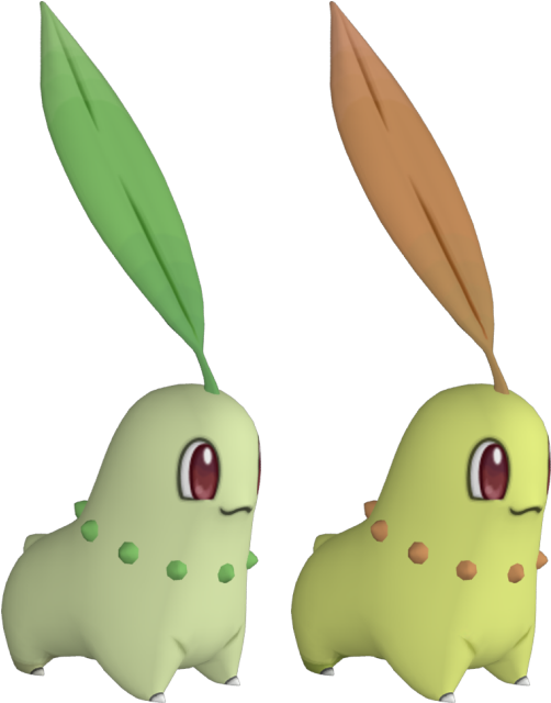 Download Zip Archive - Pokemon Chikorita Model (750x650), Png Download