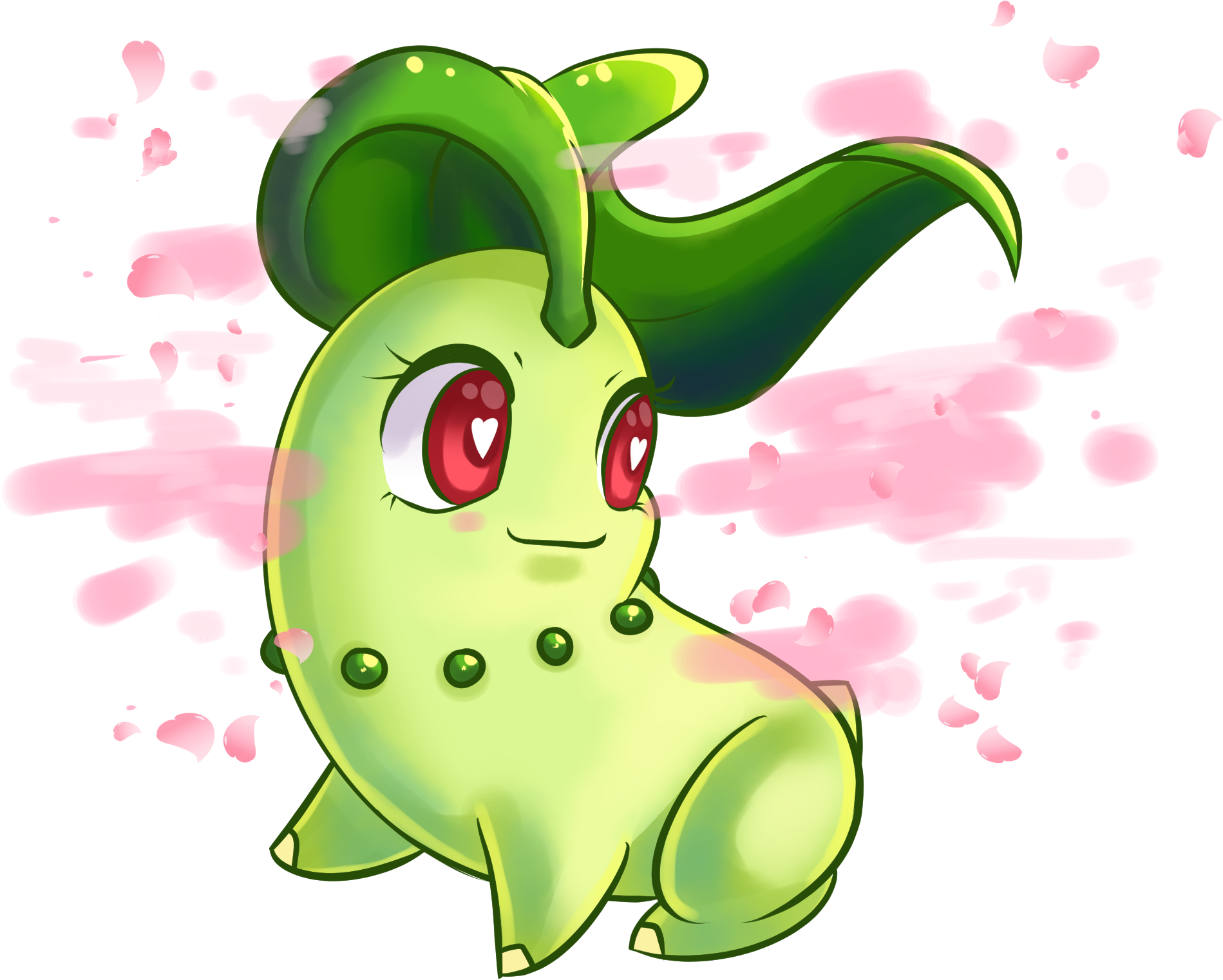#152 Chikorita Used Sweet Scent And Razor Leaf In The (2006x1688), Png Download