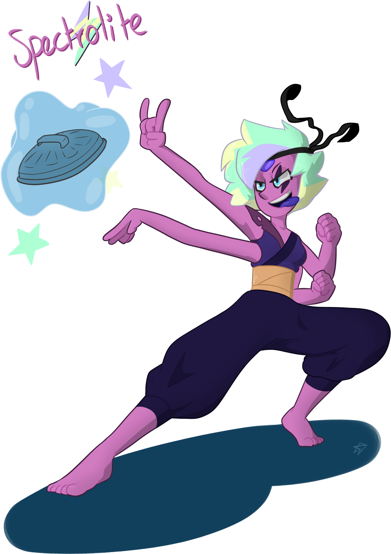 It's @mrhaliboot 's Peridot And Lapis Fusion Spectrolite - Steven Universe Rainbow Spectrolite (1280x1920), Png Download