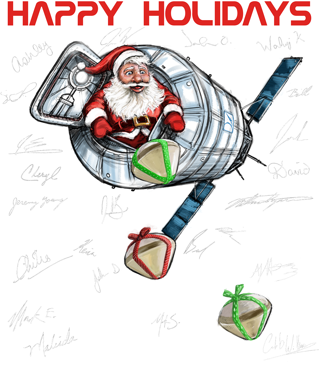 Happy Holidays From Spaceworks - Sketch (1080x1351), Png Download