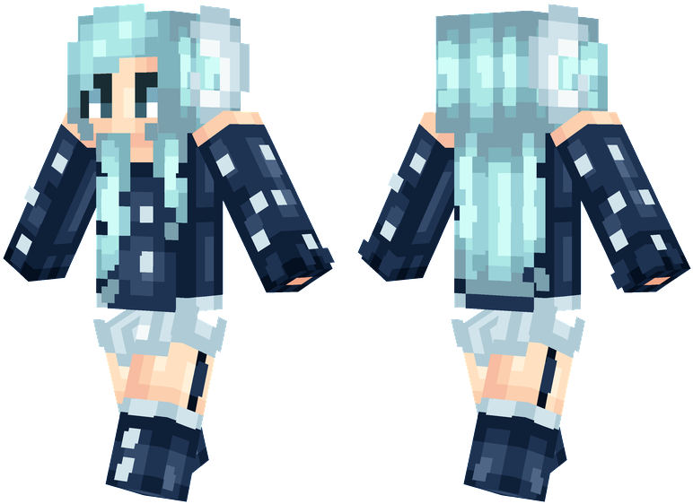 Moon Soul Mc Skins, Minecraft Skins, Moonlight - Minecraft Skins Girl Hair (804x576), Png Download