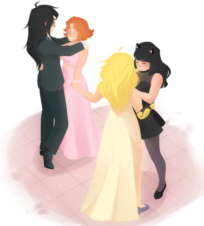 Both Girls Out Here Scoring Black Hair Snacks - Girl (400x469), Png Download