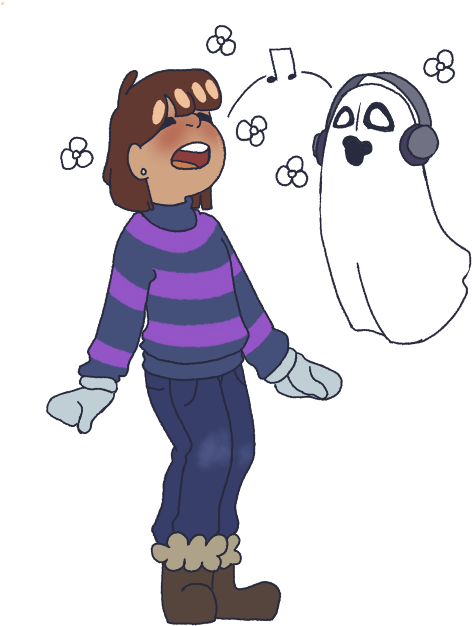 Should I Toddler Frisk And Napstablook, Perhaps The - Evil Laughter (1280x1280), Png Download
