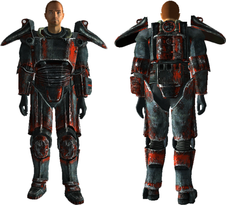 Lindens Outcast Power Armor - Scorched Sierra Power Armor (850x680), Png Download