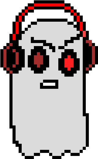 Evil Napstablook - Pixel Art (590x660), Png Download