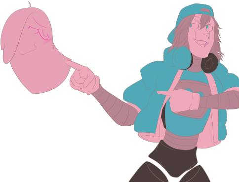 Dj Napstablook - Portable Network Graphics (500x375), Png Download