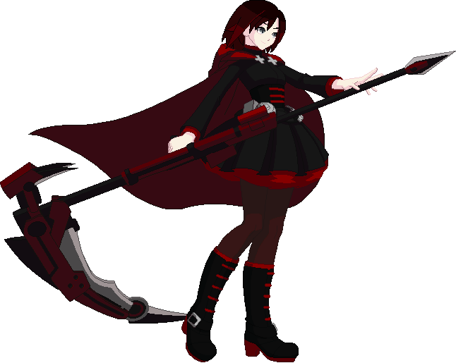 Season 1/season 2 Rwby Anime Styled Palette For Ruby - Digital Art (646x515), Png Download