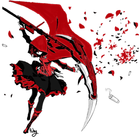 “ruby Rose From The Rwby Manga Feel Free To Use - Mobile Legends Ruby Gif (500x497), Png Download
