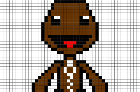 2 Download The Template - Fire Flower 8 Bit (480x317), Png Download