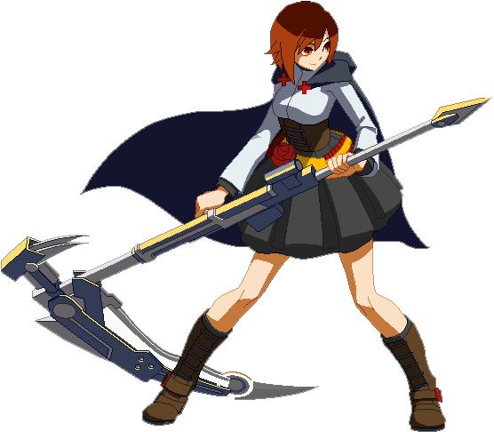 #bbtag #rwby I Am Loving Colorizing Sprites So Much, - Ruby Rose Bbtag Sprite (952x486), Png Download