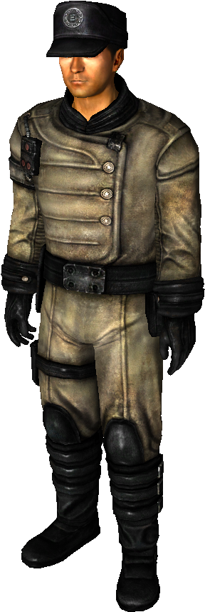 This Canvas Suit And Baseball Cap Definitely Look Far - Fallout Enclave Officer (368x895), Png Download