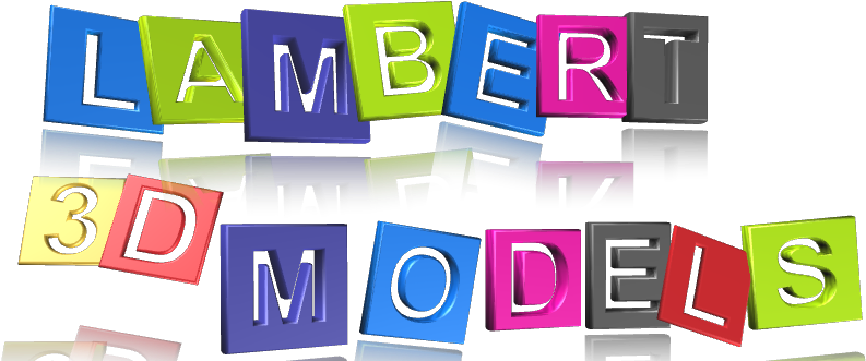 3d Models By Lambert Designer - 3d Printing (1024x334), Png Download
