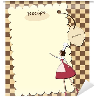 Blank Recipe Card With Chef Woman Wall Mural • Pixers® - Clip Art (400x400), Png Download