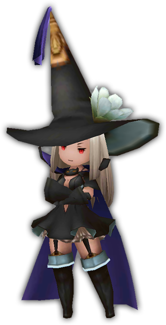 Bs Black Mage - Bravely Second Magnolia Black Mage (332x650), Png Download