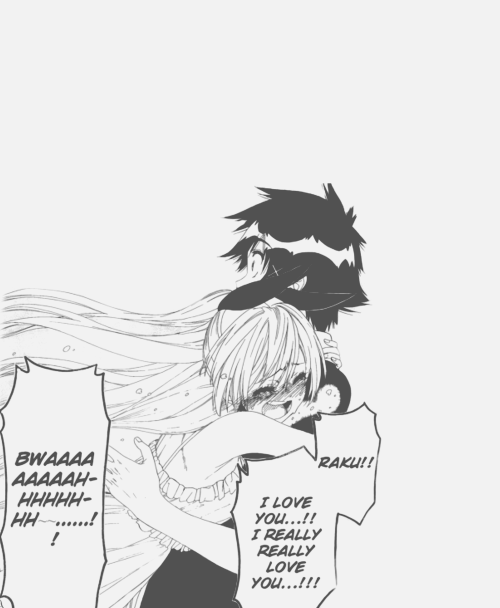 #nisekoi#raku Ichijou#kirisaki Chitoge#1k#2k - Nisekoi Manga Chitoge And Raku (500x608), Png Download