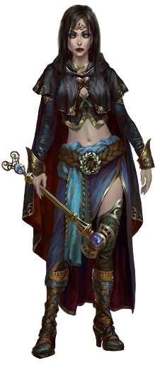 Female Black Mage Set Costs 35fp And Adds - Mage Female (258x535), Png Download