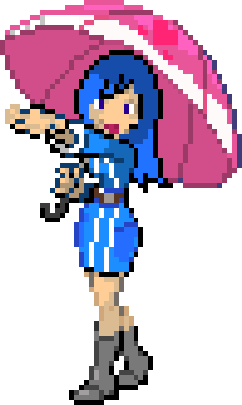 Juvia Sprite - Pixel Art Fairy Tail Erza (700x960), Png Download