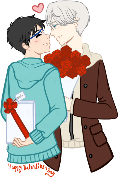 Have Some Victuuri/victuri That Turned My Brain Into - Cartoon (500x625), Png Download