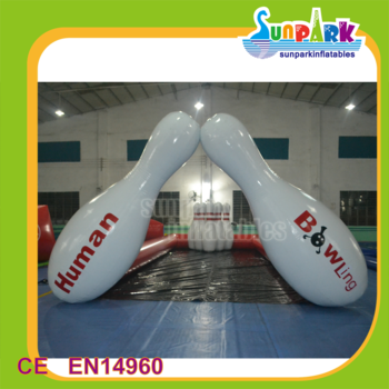 Jumbo Bowling Game Inflatable Skittles Alley , Customized - Inflatable (350x350), Png Download