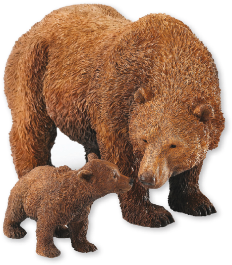 Words Of Wisdom Bear And Cub Figurine - Bear And Cub Png (550x550), Png Download