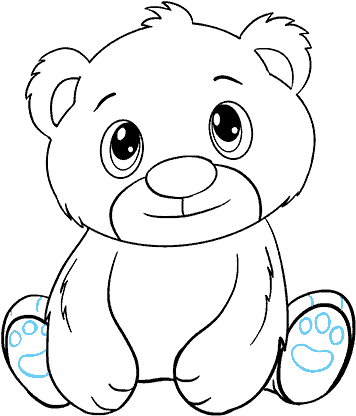 How To Draw Polar Bear Cub - Cartoon Polar Bear Cub (678x600), Png Download