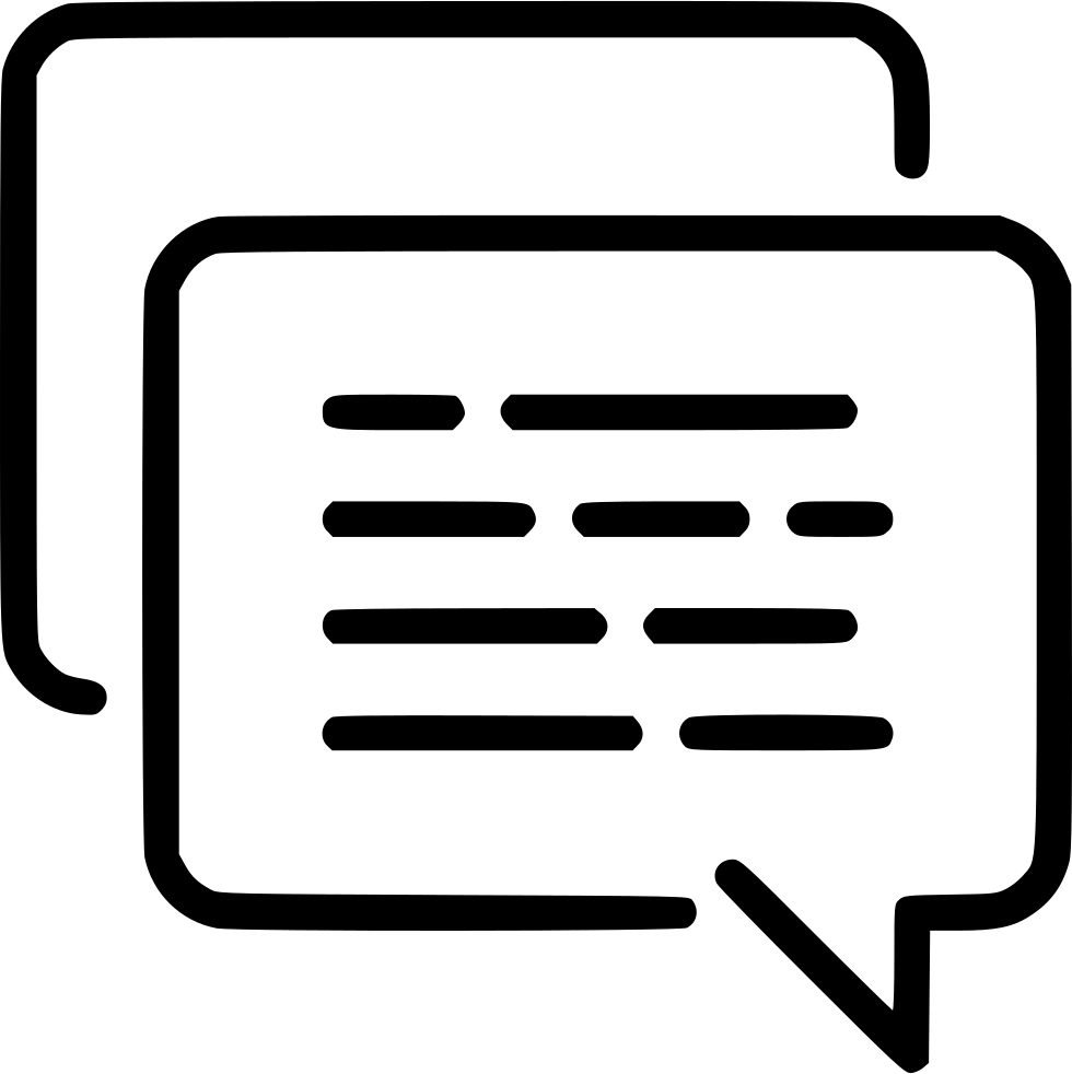 Chat Bubbles - - Scalable Vector Graphics (980x982), Png Download