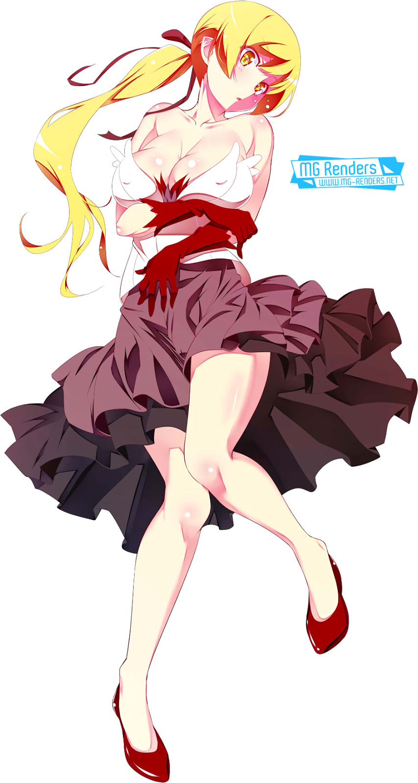Monogatari - Teenage Kiss Shot (910x1600), Png Download