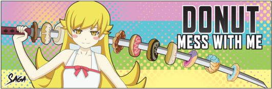 Shinobu Donut - Doughnut (530x382), Png Download