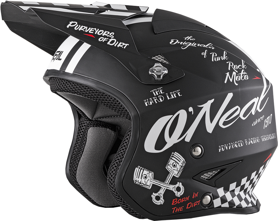 Bike Helmet Png Questions - Oneal Slat Torment Trial Helmet - Black/white - Xs (1001x1001), Png Download