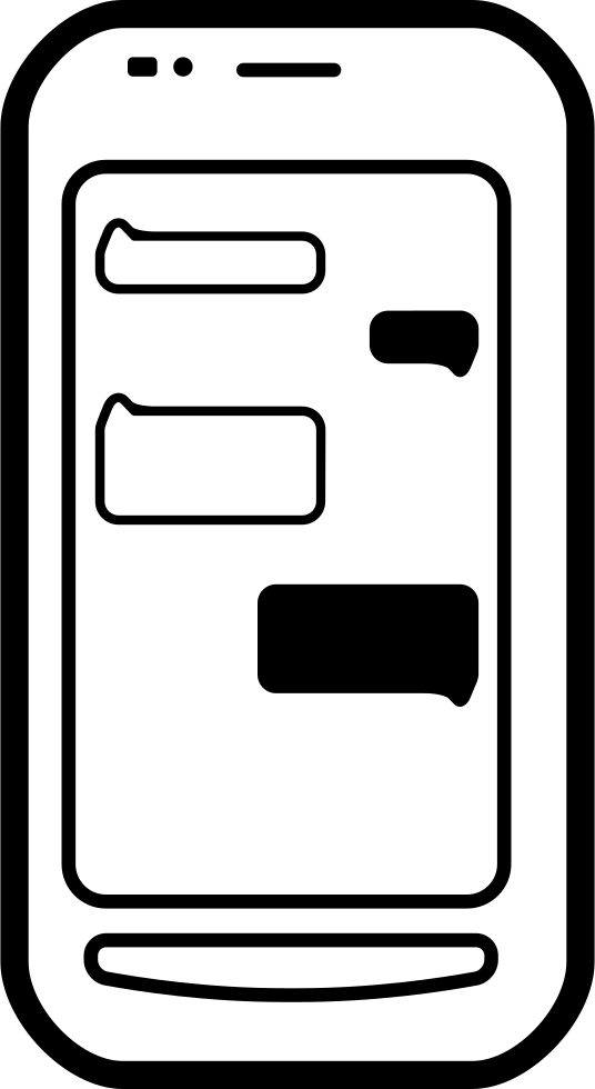 Chat Bubbles On Phone Screen Comments - Mobile Phone (536x980), Png Download