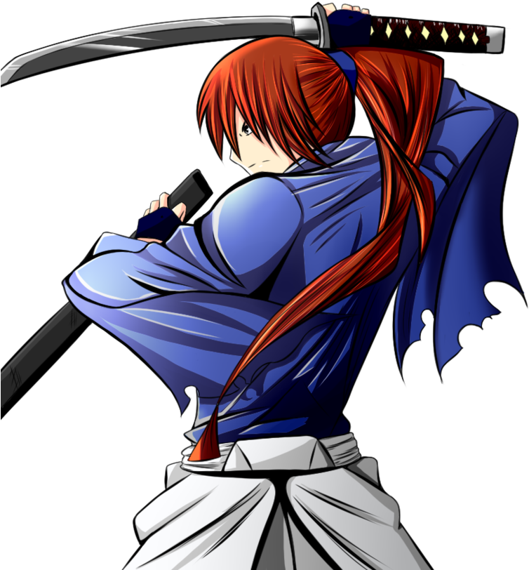 Himura Kenshin Speeddraw - Kenshin Himura Transparent Background (761x1050), Png Download