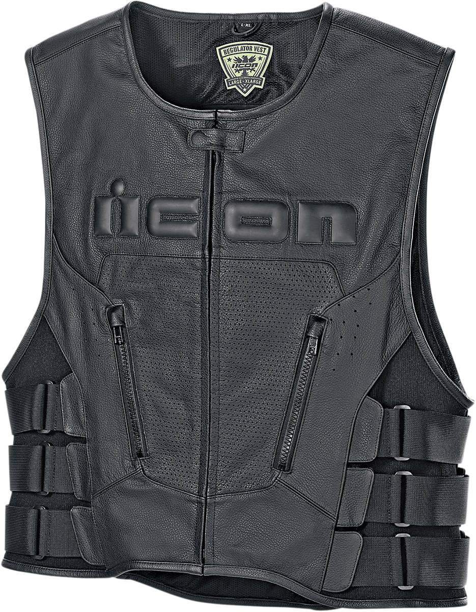 Bike Helmet Png Jacket - Icon Leather Vest (935x1200), Png Download