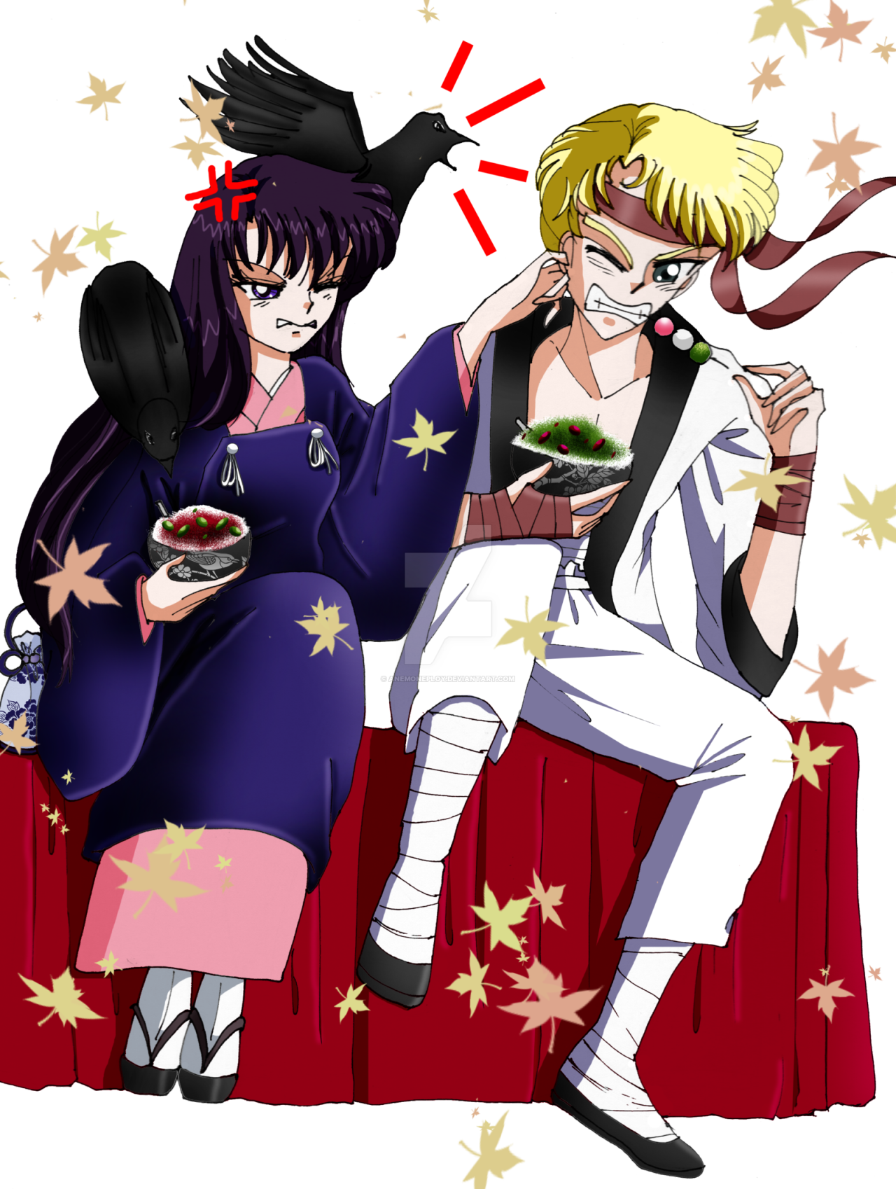 Rei X Jadeite Crossover Rurouni Kenshin By Anemoneploy - Rurouni Kenshin Crossover Fanart (1280x1698), Png Download