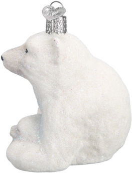 Polar Bear With Cub Ornament - Old World Christmas Classic Car Glass Ornament 46023 (387x387), Png Download