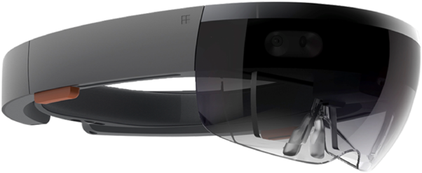 Microsoft Hololens - Oculos De Realidade Aumentada (1000x408), Png Download