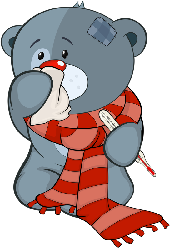 Яндекс - Фотки - Sick Teddy Bear Clipart (555x800), Png Download
