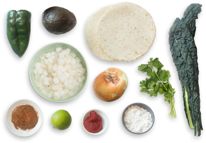 Hominy & Poblano Pepper Pozole With Avocado & Crispy - Hominy (700x477), Png Download