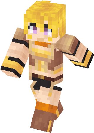 Yang Xiao Long Rwby Skin - Yang Xiao Long Minecraft Skin (317x453), Png Download
