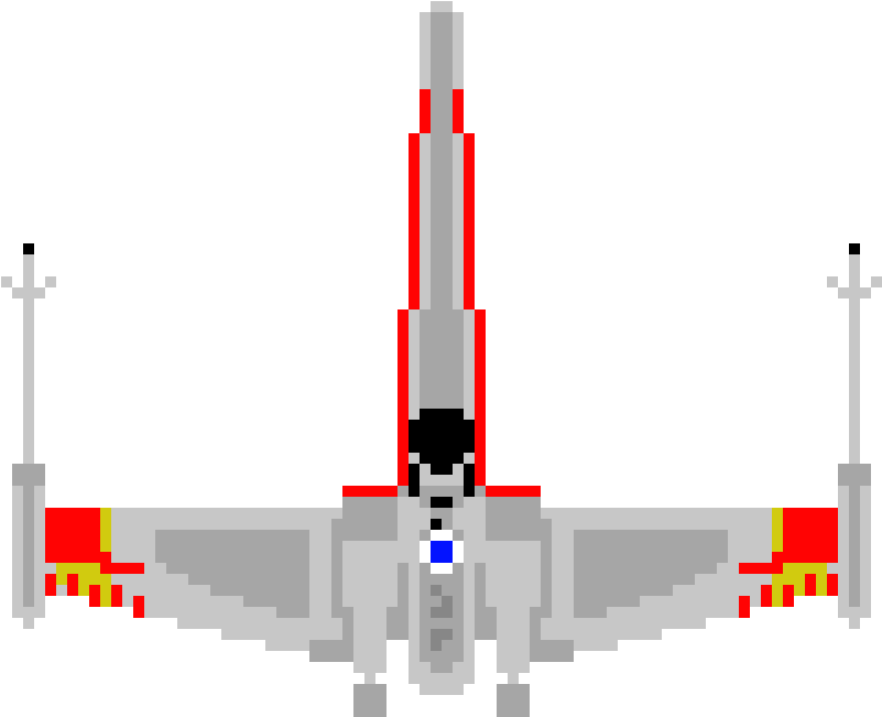X-wing Red - X Wing Pixel Art (800x660), Png Download