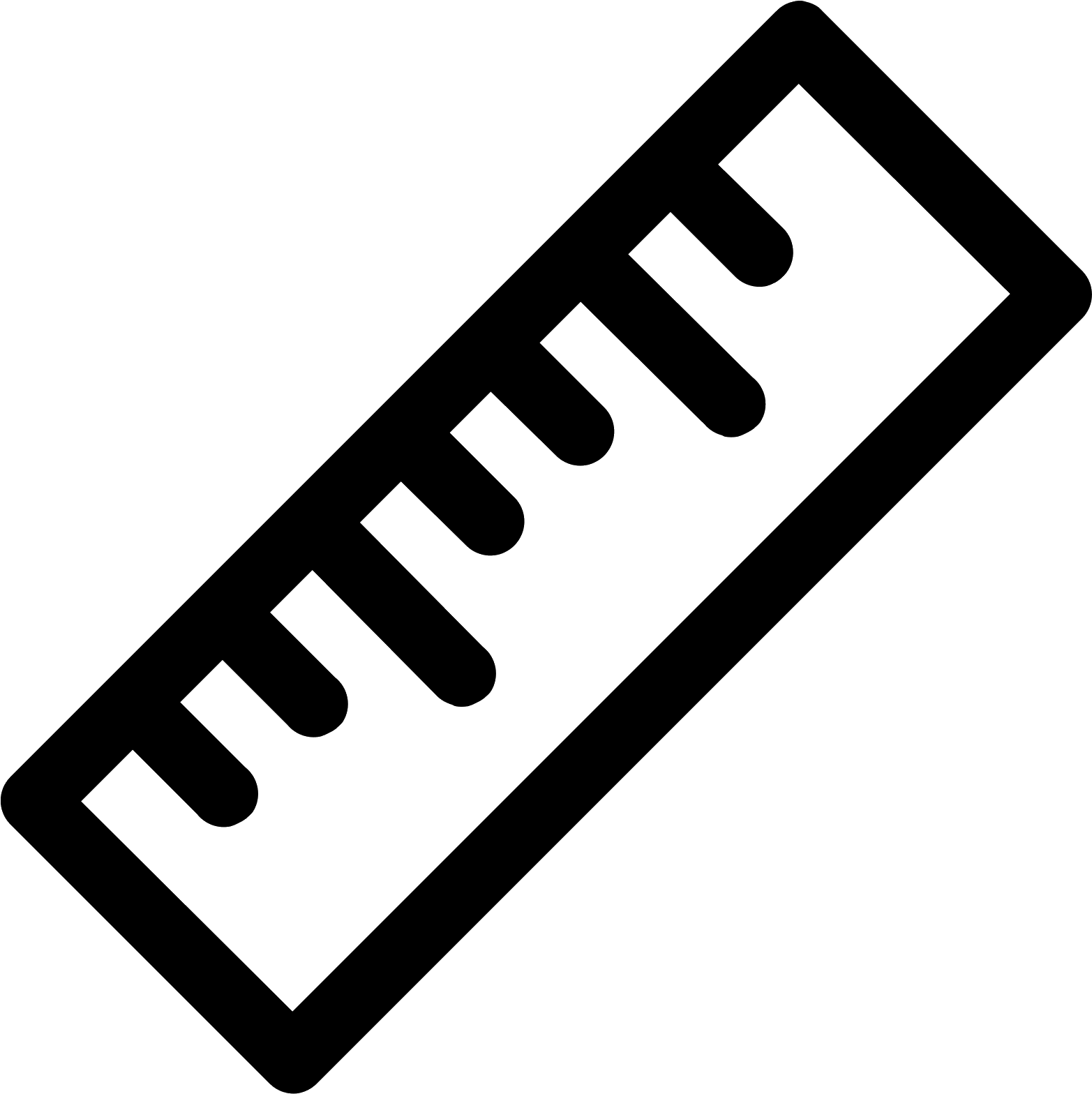 The Ruler Icon Is A Rectangular Shape Icon With Lines - Ruler Icon (1600x1600), Png Download