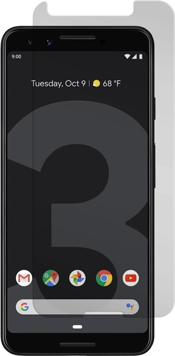 Google Pixel 3 Tempered Glass Screen Protector - Amzer Edge2edge Full Coverage Screen Protector Pack (1201x1200), Png Download