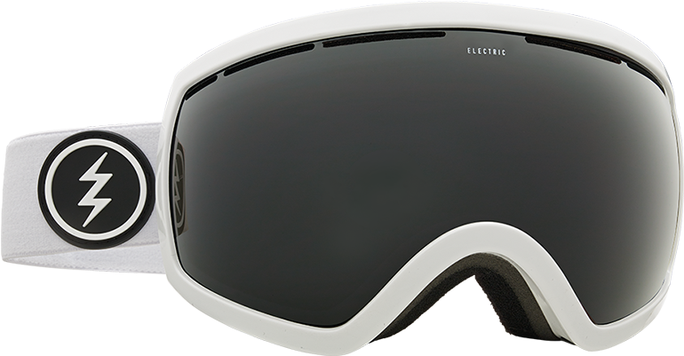 White With Jet Black Lens - Electric Eg2.5 2018 Goggles (1000x500), Png Download
